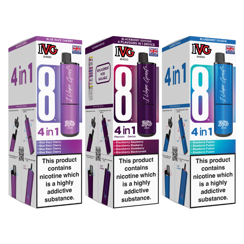 4 in 1 IVG Air 2400 Disposable Vape